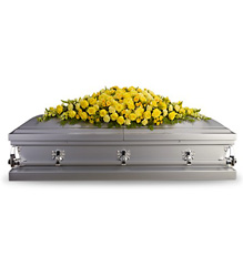 Golden Garden Casket Spray from McIntire Florist in Fulton, Missouri